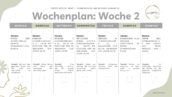 4 Wochenplan YOGA