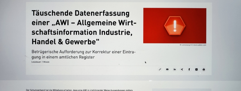 Betrugsmasche von AWi